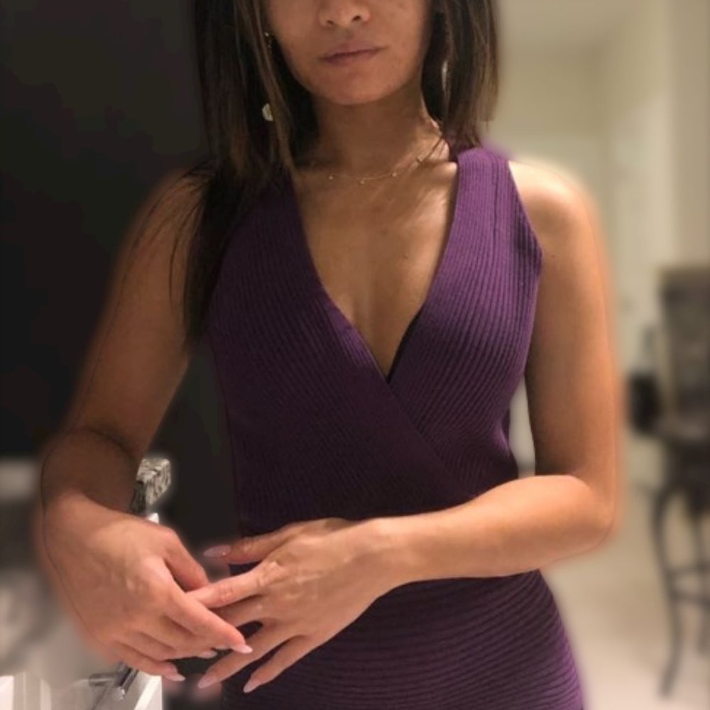 Purple V-Neck Tank